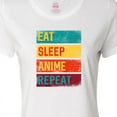 thumbnail image 4 of Inktastic Eat Sleep Anime Repeat Women's T-Shirt, 4 of 5