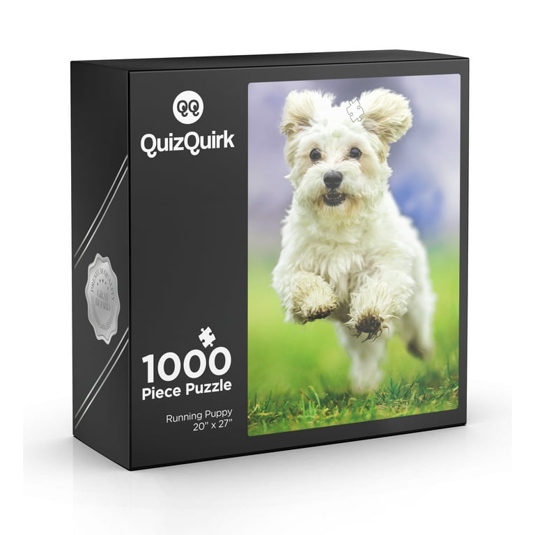 JigFun 1000 Piece Puzzle Jumping Dog Jigsaw Puzzle for Adults Teens Puzzle Saver Kit Included