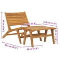 thumbnail image 2 of vidaXL Patio Chair with Footrest Solid Teak Wood, 2 of 9