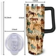 thumbnail image 4 of 30 oz Horse Tumbler With Handle and Straw, 30oz Insulated Stainless Horse Tumbler Coffee Travel Mugs Cup Water Bottle Horse Lovers Gifts for Women Girls, 4 of 6