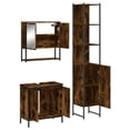 thumbnail image 3 of vidaXL 3 Piece Bathroom Furniture Set Smoked Oak Engineered Wood, 3 of 5