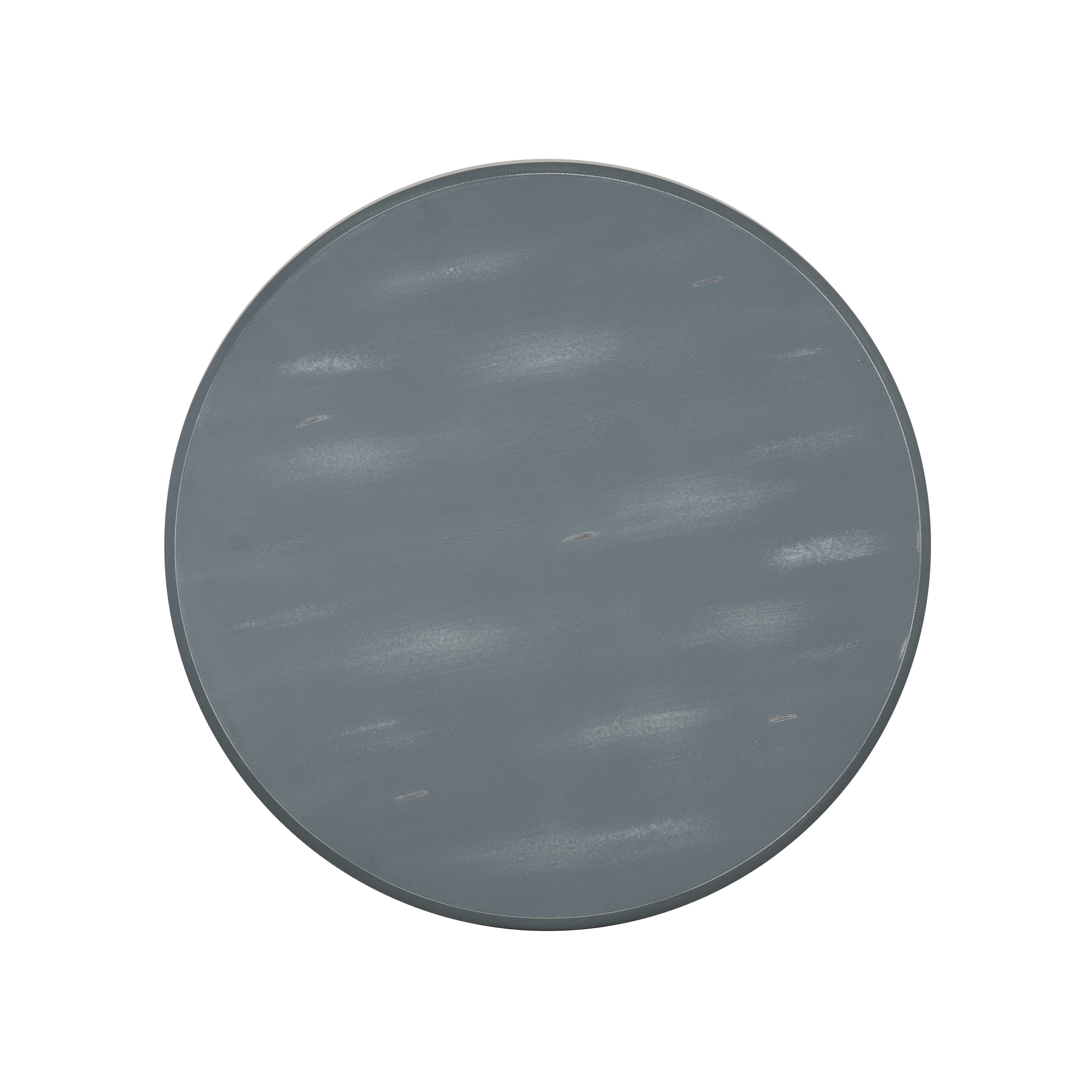 Powell Oreana Coastal Round Indoor Accent Side Table, 22" Tall, Blue/Gray