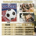thumbnail image 3 of Personalized Blankets with Name Customized Kids Blankets for Girls Boys Adults Throw Blankets for Bedroom Decor Christmas Birthday Gift(Soccer, 50"×60"), 3 of 6