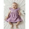 thumbnail image 3 of BemeyourBBs Baby Girls Birthday Dress 1 Year Old Birthday Outfit A-line Summer Dress Flying Sleeve Number Embroidery Princess Party Dress, 3 of 9