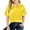Yellow, variant on Girls Short Sleeve Polo Shirts Toddler School Uniform Button Closure, Pique Fabric, Soft & Breathable Royal Blue Size 8-9Y