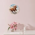 thumbnail image 3 of 12 Inch Wall Clock Battery Operated Silent Clock Decorative for Office, Kitchen, Outdoor, Living Room，Horse Ocean Sea Summer Beach Beautiful Design Creative Pattern, 3 of 5