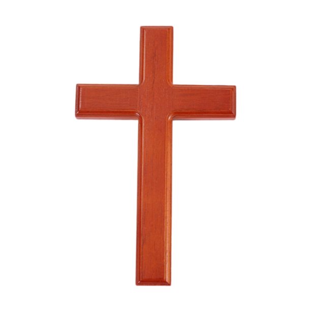 Cruz de madera para colgar en la pared, adorno cristiano decorativo, estatua religiosa espiritual 25 centímetros