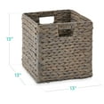 thumbnail image 3 of Best Choice Products 13x13in Hyacinth Storage Baskets, Set of 5 Multipurpose Collapsible Organizers - Gray, 3 of 8