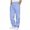 Light Blue, variant on Pants for Men Casual Loose Fit Track Pants Solid Color Elastic Waist Wide Leg Sweatpants with Pockets, Gray, M