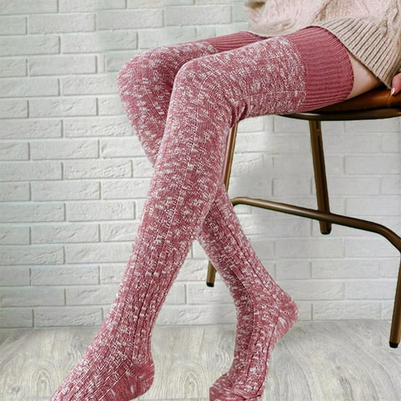 LYXSSBYX Fuzzy Socks for Women Hot Sale Clearance Womens Winter Warm Ladies Pure Cotton Over The Knee Stockings Solid Color Socks