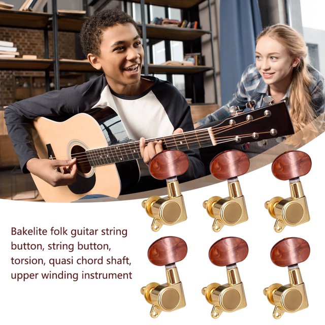 6 uds cabezales de máquina de perilla cerrada sintonizadores accesorios de instrumentos musicales izquierda/derecha
