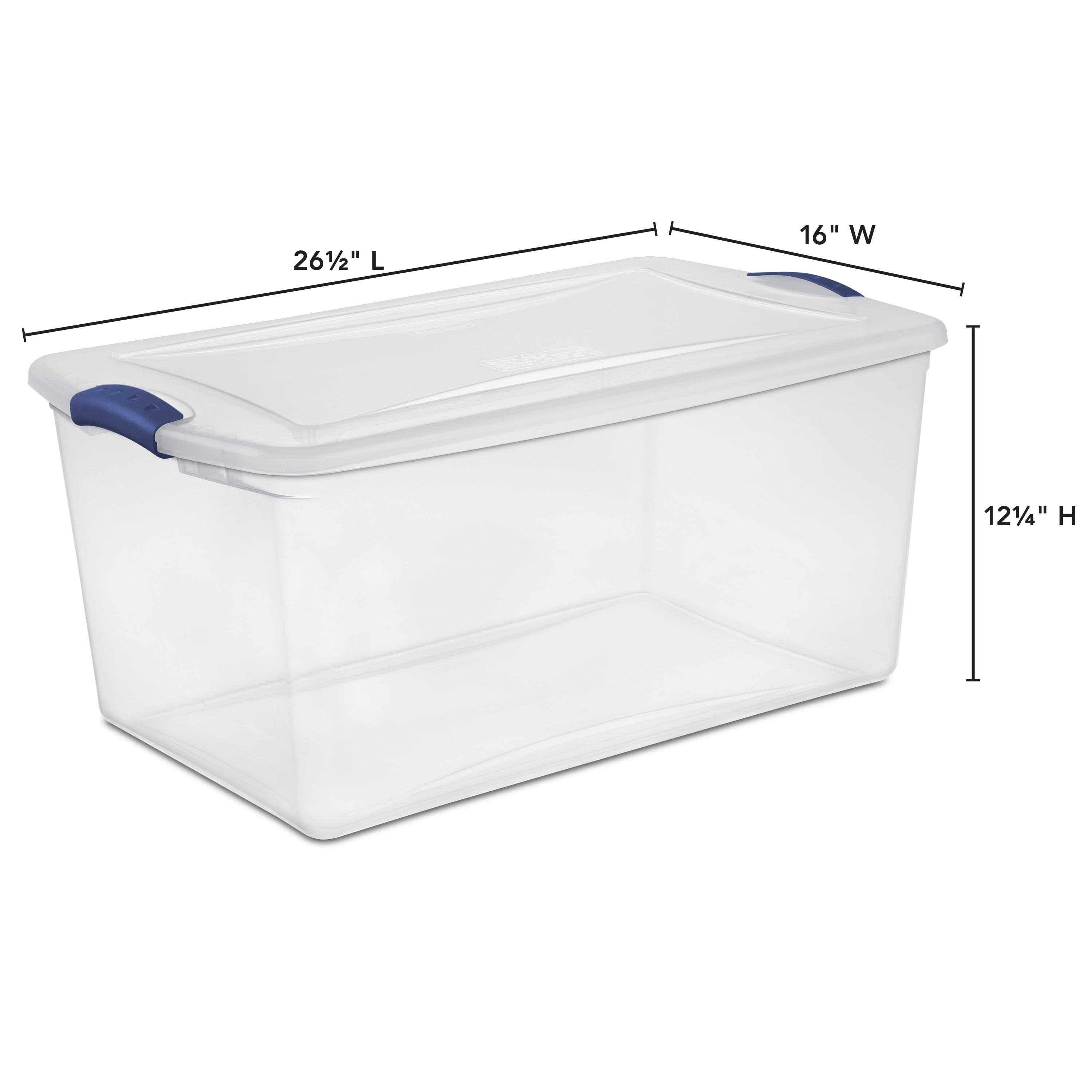 Sterilite 66 Qt 62 L Latch Box Case Of 6