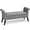 Light Gray, variant on Yaheetech Modern Fabric Tufted Storage Bench Cushioned Ottoman Bench with Rolled Arms, Dark Gray