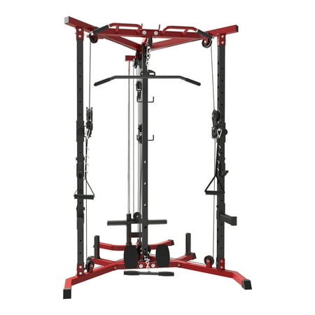 Fagus H Cable Crossover Machine, Functional Trainer with 16 Height Positions, Cable Fly Machine,Plate Loaded Pulley System for Home Gym Workout - Handles Included