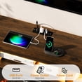 thumbnail image 5 of Blotout 81'' LED Fireplace TV Stand with 36'' Fireplace & Power Outlet for 85/90''TV, Modern Entertainment Center with Fluted Sliding Door & Curved Side Cabinets, Wooden Media Console for Living Room, 5 of 10