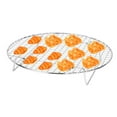 thumbnail image 4 of Stainless Steel Round Cooking Rack 10.63 Inch with Legs for Air Fryer Oven Baking Cooling Bread Cookies Pizza Cross Wire Grill Rack, 4 of 9