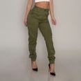 thumbnail image 7 of Cargo Pants for Women, Drawstring Elastic Low Waist Y2k Parachute Pants Cargo Pants Women Baggy with Pockets Green XL, 7 of 7
