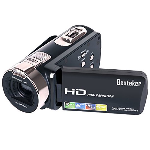 Camera Camcorders, Besteker Portable 1080P 24MP 16X Digital Zoom Video