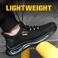 thumbnail image 5 of LAoutun Steel Toe Shoes for Men Lightweight Work Shoes Black Steel Toe Sneakers Safety Footwear, 5 of 6