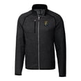 thumbnail image 2 of Men's Cutter & Buck Heather Charcoal FIU Panthers Mainsail Sweater-Knit Big & Tall Full-Zip Jacket, 2 of 3