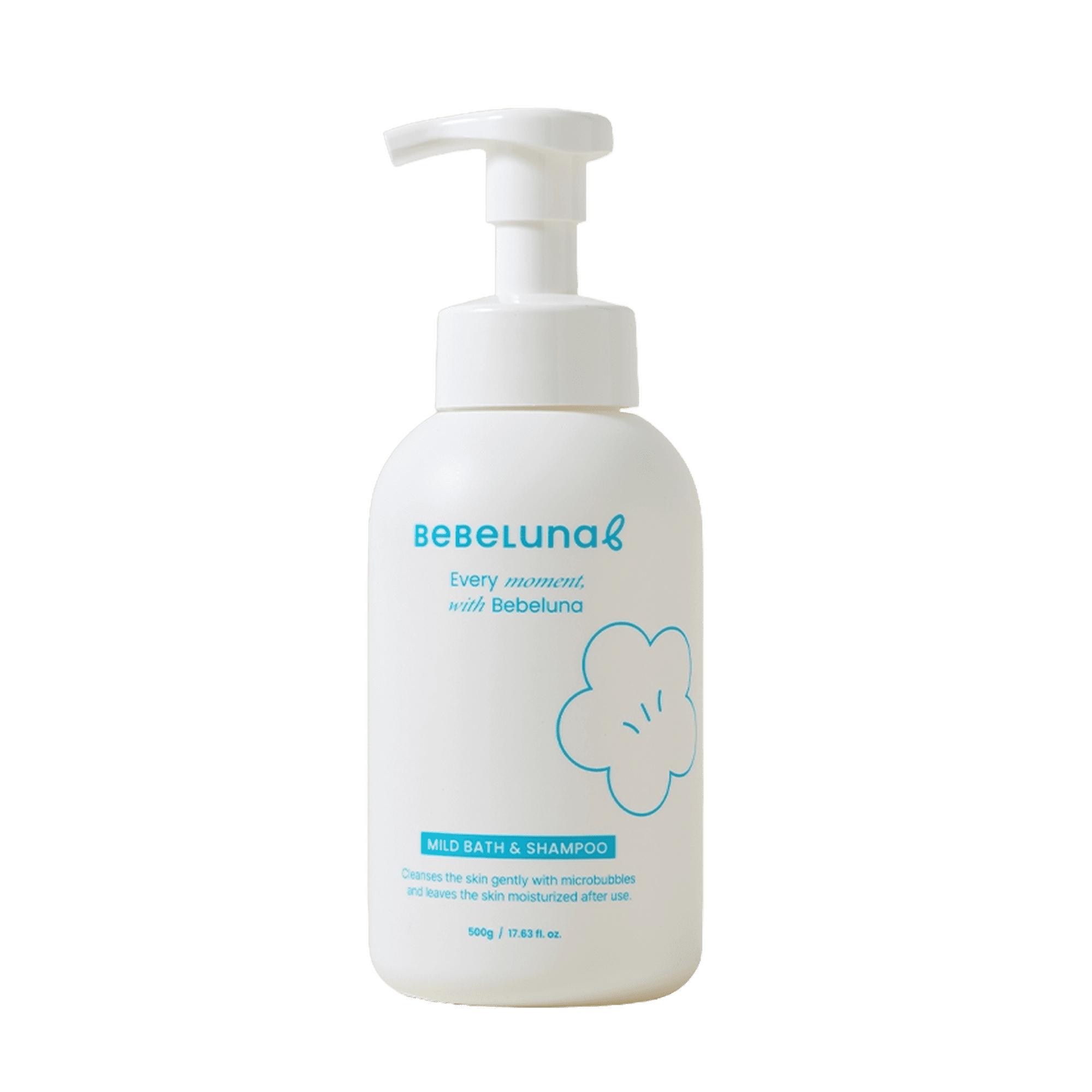 BEBELUNA Mild Shampoo, Daily Use, 17.6 fl oz - Gentle, Fragrance-Free