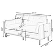 thumbnail image 7 of Modern Loveseat Sofa,57.5" Linen Fabric Love Seat Couches,Button Tufted Upholstered Furniture,Small Couch for Living Room,Bedroom,Light Grey, 7 of 7