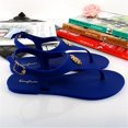 thumbnail image 2 of Women Sandals Summer Fashion Peep Toe Jelly Flip Flops Buckle Non-slip Flat Sandals Woman Sandalia Feminina Afortunado Sencillez, 2 of 3