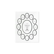 PA Framing Mat Double 12"x 16" Through The Years White Core White/Black