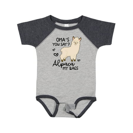 

Inktastic Oma s You Say Alpaca My Bags Boys or Girls Baby Bodysuit