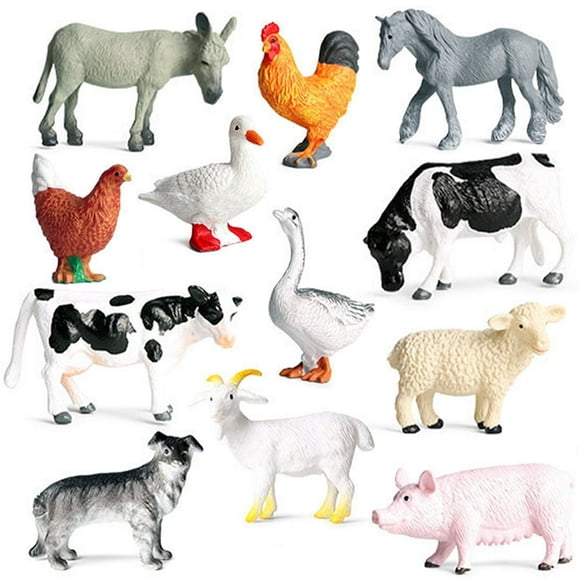 OUSITAID Animal Figures Toy Set Plastic Educational Farm Animal Toys Hand-painted Small Sea Animal Statues Mini Penguin Animal Figures Educational Sets for Toddler Kids Boys Girl