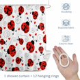 thumbnail image 2 of Country Ladybug 54x78 Inches Waterproof Shower Curtain, Love Farmhouse Classic Retro Texture Bath Curtain Set with 12 Hooks Washable Shower Curtains for Bathroom Bathtub Decor, 2 of 9