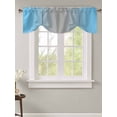 thumbnail image 2 of Fsddascl Blue Grey Ombre Tie Up Valance Curtains for Windows, Kitchen Curtains Window Treatments, Modern Gradient Abstract Art Short Window Shades Valances for Bedroom Bathroom Cafe 60"x18", 2 of 7