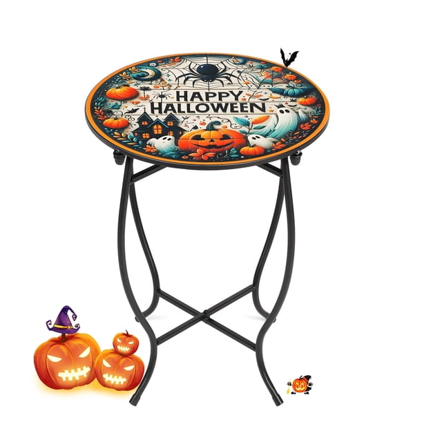 Mesa auxiliar para patio Fashion&Cool, 14 pulgadas de diámetro, 43 cm de alto, 43 cm