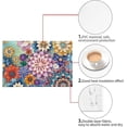 thumbnail image 6 of Reusable Table Place Mats 6 Pieces Set, Anti-Skid Oil-Proof Woven Vinyl PVC Heat Resistant Placemats for Home Indoor Dining Home Decorations, Blooming Flower Purple Yellow, 6 of 6