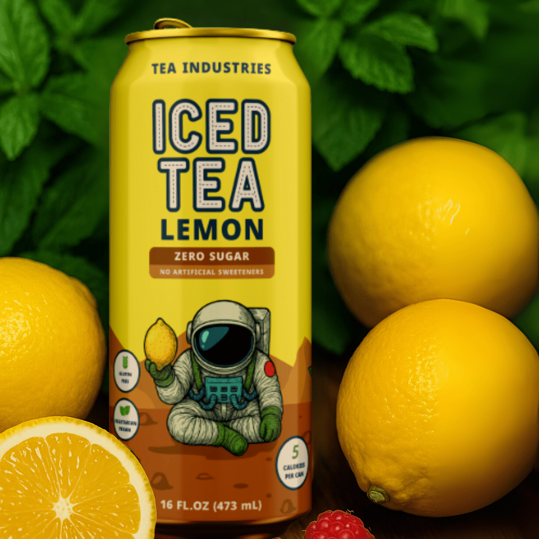 Tea Industries, Lemon Iced Tea, 16 Ounce, 12 Pack, Naturally