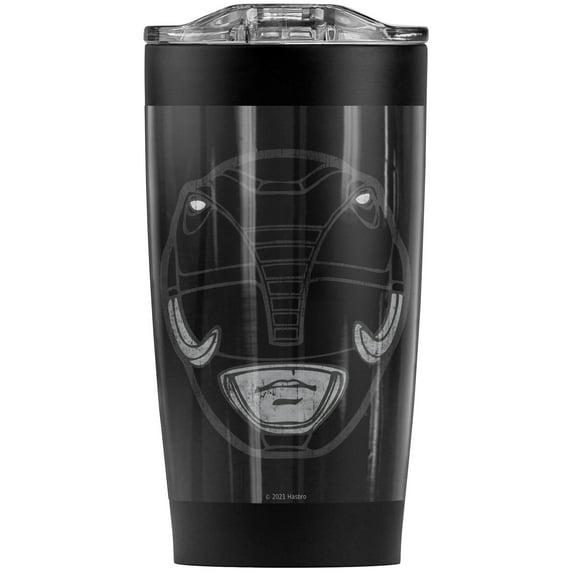 Power Rangers/Black Ranger Mask Stainless Steel Tumbler 20 oz Coffee Travel Mug/Cup, Vacuum Insulated & Double Wall with Leakproof Sliding Lid | Great for Hot Drinks and Cold Beverages