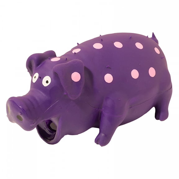 BESTSKY Durable Squeaky Toy for Dogs Pet Squeaky Toy Cartoon Pig Shape Long-Lasting Bite-Resistant Fun Playtime for Dogs Natural Latex Material Bright Colored