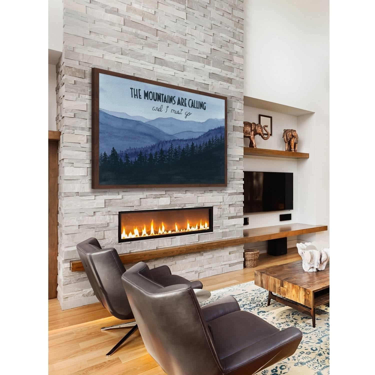 "The Mountains Are Calling" Framed Painting Print
