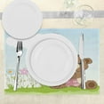 thumbnail image 3 of Ambesonne Flower Place Mats Set of 4, Cartoon Teddy Bear and, Standard Size, Multicolor, 3 of 6
