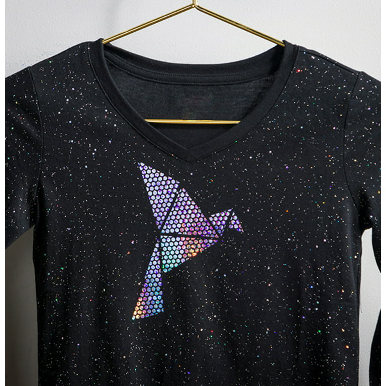 MERMAID SHIRT WITH HOLOGRAPHIC IRON-ON