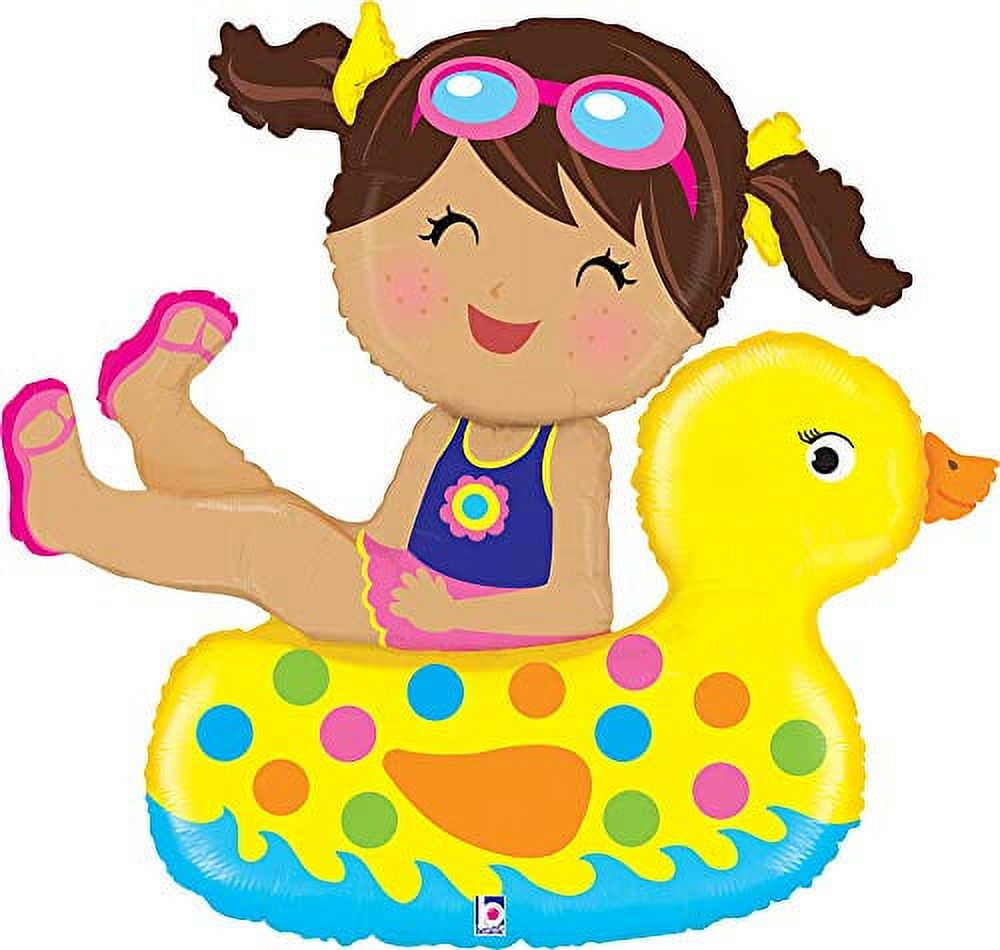 Pool Birthday Party Supplies Floaties and Watermelon Balloon Bouquet Decoration
