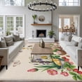 thumbnail image 3 of Spring Easter Area Rugs 6'x9', Small Throw Rugs for Kitchen Dining room, Country Bunny Chick Floral Butterflies Burlap Indoor Outdoor Rug Non-Slip Low Pile Carpet Runner Reversible Floor Mats, 3 of 8