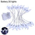 thumbnail image 2 of Neinkie Halloween Ghost String Lights Purple Ghost Decorative String Lights Battery Operated Ghost LED Lights Ghost Fairy Hanging Lights for Halloween Party Indoor Outdoor Home Decor, 2 of 7