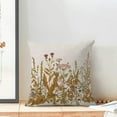 thumbnail image 3 of Burnt Orange Decorative Throw Pillow Covers 18 X 18 Inch Set of 2, Farmhouse Wildflower Orange Pillow Covers Floral Plant Outdoor Decorative Pillows for Couch Home Sofa Living Room, 3 of 6