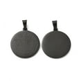 thumbnail image 2 of 10pc Religion 304 Stainless Steel Flat Round Tetragrammaton Pentagram Wiccan Pendant Electrophoresis Black 27x24x2mm Hole: 8x4mm, 2 of 3