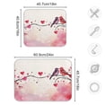 thumbnail image 3 of Valentine's Day Couple Birds Dish Drying Mat Dish Drainer Rack Mats Water Absorbent Non-Slip Easy Clean Heat Resistant for Kitchen Counter, 3 of 8
