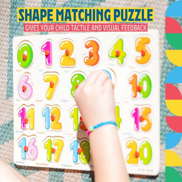 Wooden Number Puzzle • Modern Numeral & Counting Activity – Shay Co Shop