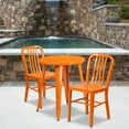 thumbnail image 2 of Flash Furniture Napoleon Commercial Grade 24" Round Orange Metal Indoor-Outdoor Table Set with 2 Vertical Slat Back Chairs, 2 of 5