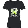 thumbnail image 3 of Inktastic Lymphoma Awareness Hope Support and Love Women's V-Neck T-Shirt, 3 of 5