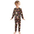 thumbnail image 6 of FORMRS Long Sleeve Top and Pants Pajama Set for Niños 2-Piece Sleepwear, Sizes 18M-8Y, Chocolate Cakes, 6 of 6